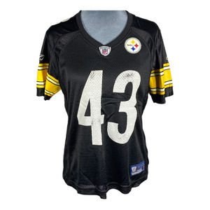 Reebok Pittsburgh Steelers Jersey Women's Medium #43 Polamalu NFL Football Black